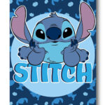 Κουβέρτα Disney Lilo and Stitch από φλις με φτερά 100x140εκ.