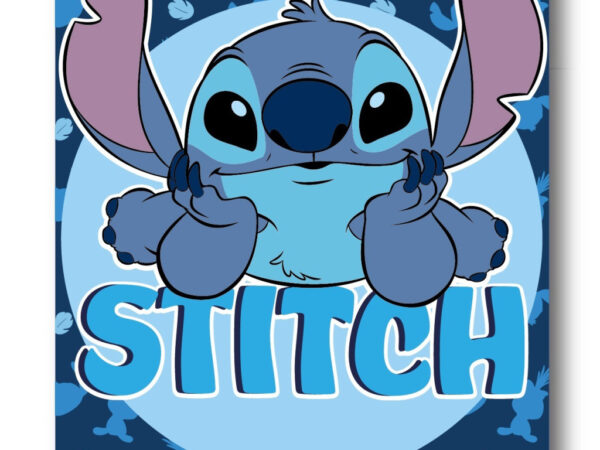 Κουβέρτα Disney Lilo and Stitch από φλις με φτερά 100x140εκ.