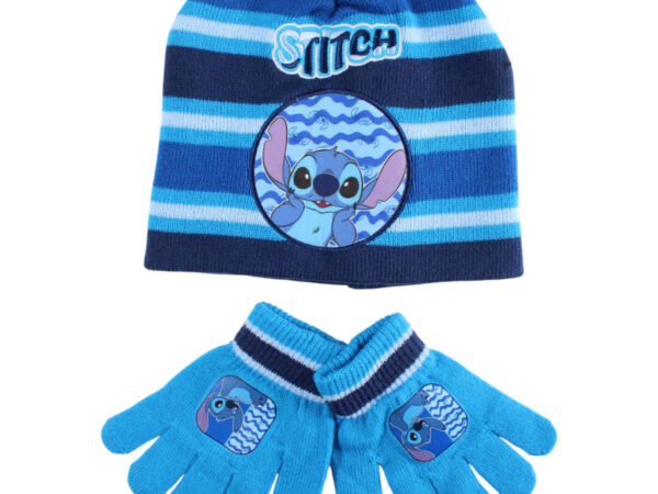 Σετ παιδικού σκούφου + γαντιού Disney Lilo and Stitch Cosmic Waves