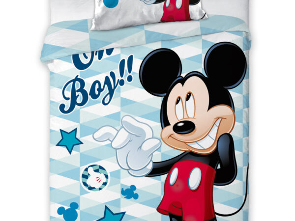 Σετ παιδικών κλινοσκεπασμάτων Disney Mickey Oh Boy 100x135 cm, 40x60 cm