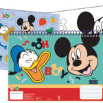 Μπλοκ σχεδίασης Disney Mickey Oh Boy A/4 με σπιράλ, 40 φύλλα και αυτοκόλλητα