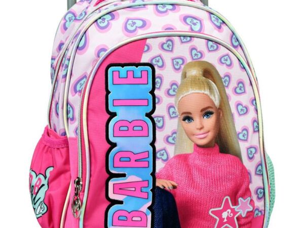 Σακίδιο πλάτης νηπιαγωγείου Barbie Love, ροδάκια, 30 εκ.