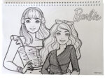 Μπλοκ σχεδίασης Barbie Paints A/4 σε σχήμα σπιράλ με 40 σελίδες και αυτοκόλλητα - Image 5