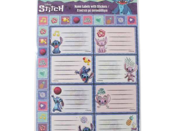 Ετικέτα σημειωματάριου Disney Lilo and Stitch Aliens με αυτοκόλλητα, 16 τεμάχια