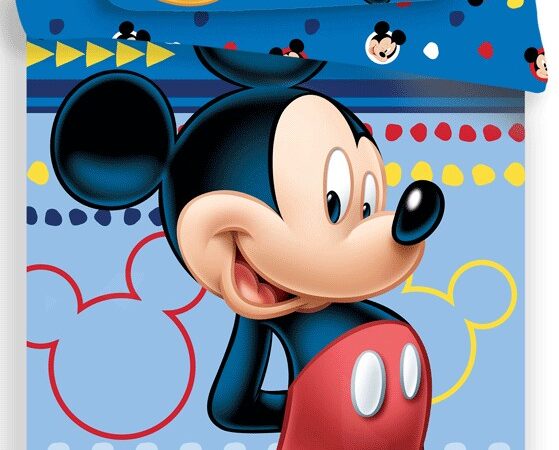 Σετ κλινοσκεπασμάτων Disney Mickey Hello 140-200 εκ., 70-90 εκ.