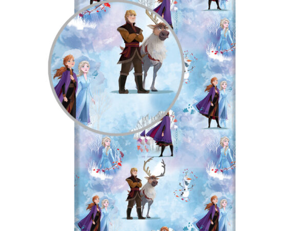 Σεντόνι Disney Frozen Blue Winter με λάστιχο 90x200 εκ.