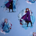 Σεντόνι με λάστιχο Disney Frozen Blue Leaves 90*200 εκ. - Image 3