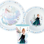 Σετ φαγητού Χριστουγέννων Disney Frozen Royally Cool, σετ από μικροπλαστικό, ποτήρι 260 ml