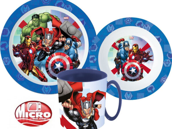 Σετ φαγητού Avengers Rolling Thunder, σετ μικροπλαστικού με κούπα 350 ml