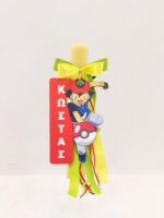Πασχαλινή Αρωματική Λαμπάδα Pokemon με Κρεμαστό Ξύλινο Ταμπελάκι