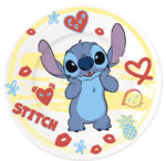 Σετ φαγητού από πορσελάνη Disney Lilo and Stitch Heart σε κουτί δώρου με σχέδιο καρδιάς και σχέδιο σε κουτί δώρου. - Image 3