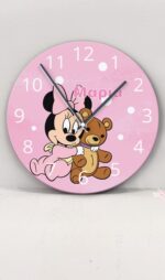Ρολόι Τοίχου Baby Minnie με Όνομα