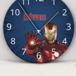Ρολόι Τοίχου Iron Man με Όνομα