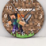 Ρολόι Τοίχου Minecraft με Όνομα