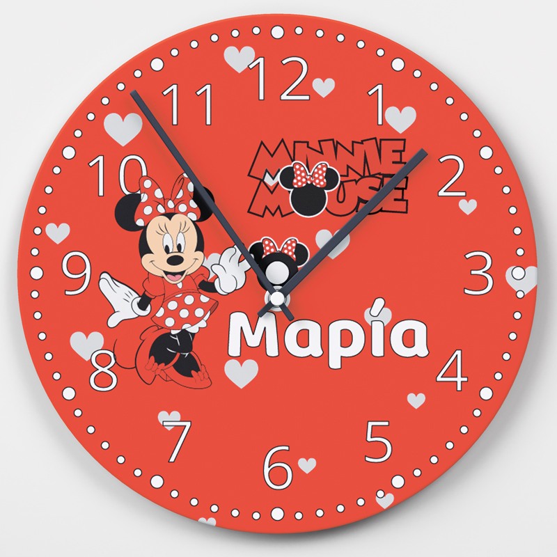 OLYMPUS DIGITAL CAMERA Ρολόι Τοίχου Minnie με Όνομα - Image 1