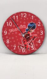 Ρολόι Τοίχου Miraculous Ladybug με Όνομα