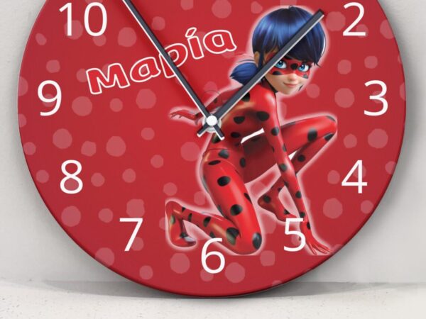 Ρολόι Τοίχου Miraculous Ladybug με Όνομα