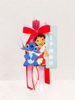 Πασχαλινή Αρωματική Λαμπάδα Lilo & Stitch με Κρεμαστό Ξύλινο Ταμπελάκι με όνομα