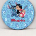 Ρολόι Τοίχου Lilo & Stitch με Όνομα