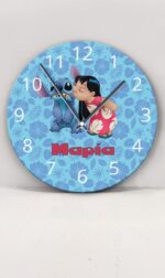 Ρολόι Τοίχου Lilo & Stitch με Όνομα