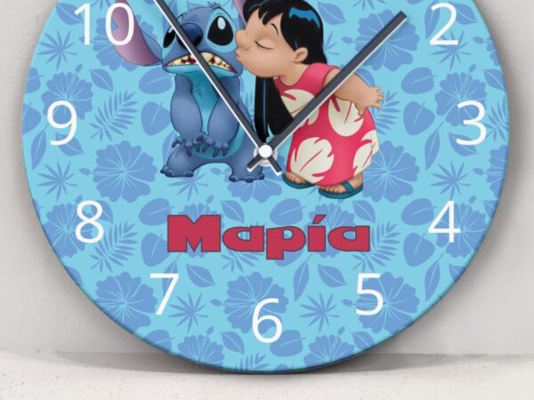 Ρολόι Τοίχου Lilo & Stitch με Όνομα