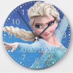 Ρολόι Τοίχου Elsa Frozen με Όνομα