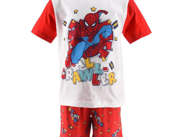 Κόκκινη παιδική κοντή πιτζάμα Spiderman Wall Crawler 4 ετών / 104 εκ.