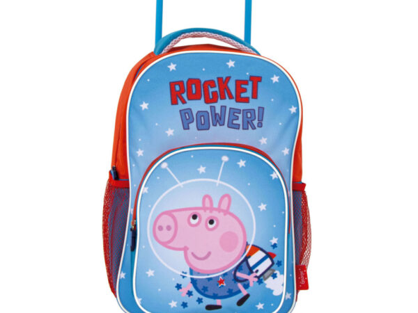 Σακίδιο πλάτης προσχολικής ηλικίας Peppa Pig Rocket με ρόδες, τσάντα 36 εκ.