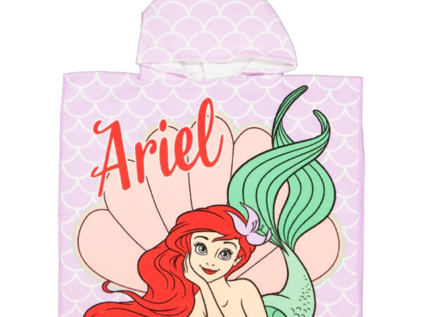 Πόντσο πετσέτα θαλάσσης Disney Princess Ariel 60x120 εκ. (Γρήγορο στέγνωμα)