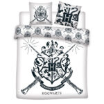 Χάρι Πότερ Λευκό διπλό, διπλή παπλωματοθήκη 240x220cm, 65x65 cm