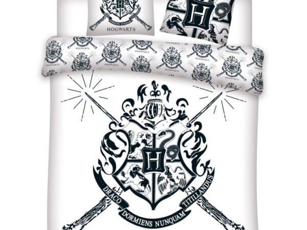 Χάρι Πότερ Λευκό διπλό, διπλή παπλωματοθήκη 240x220cm, 65x65 cm