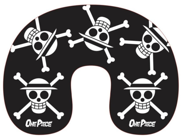 Μαξιλάρι ταξιδιού One Piece Black Skull, μαξιλάρι λαιμού