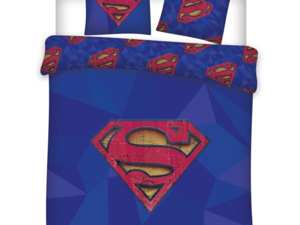 Superman Blue διπλή παπλωματοθήκη 240x220cm, 65x65 cm