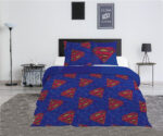 Superman Blue διπλή παπλωματοθήκη 240x220cm, 65x65 cm - Image 3