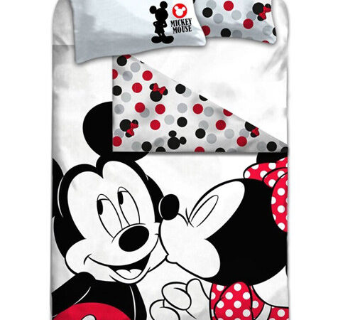 Σετ κλινοσκεπασμάτων Disney Minnie Mickey Love 155x200εκ., 50x80 εκ.