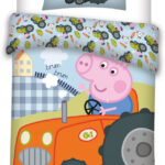 Σετ παιδικών κλινοσκεπασμάτων Peppa Pig George's Tractor 100-135 εκ., 40-60 εκ.