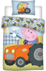 Σετ παιδικών κλινοσκεπασμάτων Peppa Pig George's Tractor 100-135 εκ., 40-60 εκ.