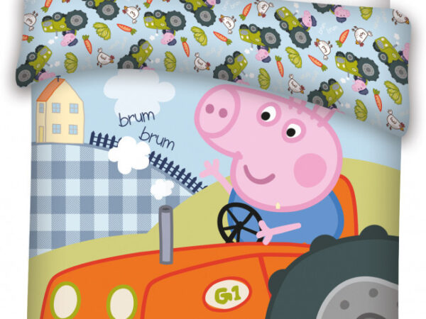 Σετ παιδικών κλινοσκεπασμάτων Peppa Pig George's Tractor 100-135 εκ., 40-60 εκ.