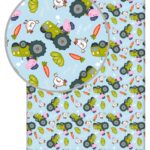 Σεντόνι με λάστιχο Peppa Pig George's Tractor 90x200 εκ.