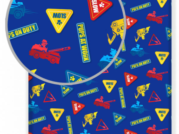 Σεντόνι με λάστιχο Paw Patrol Signpost 90x200 εκ.