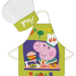 Παιδική ποδιά Peppa Pig Yum σετ 2 τεμαχίων