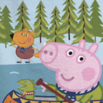 Πετσέτα μπάνιου Peppa Pig Kayak, πετσέτα θαλάσσης 70x140cm