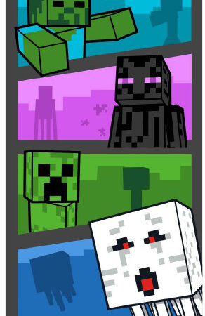 Πετσέτα μπάνιου Minecraft Adventure Time, πετσέτα θαλάσσης 70x140εκ.