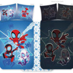 Spidey που λάμπει στο σκοτάδι, σετ κλινοσκεπασμάτων για παιδιά 100x135cm, 40x60cm