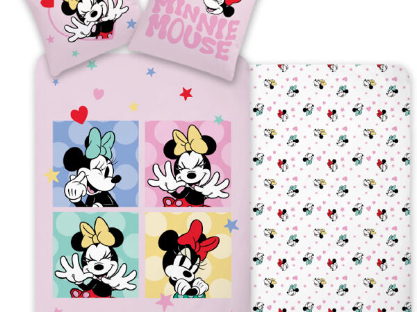 Σετ κλινοσκεπασμάτων Disney Minnie Love & Laughter 140-200 εκ., 70-90 εκ.