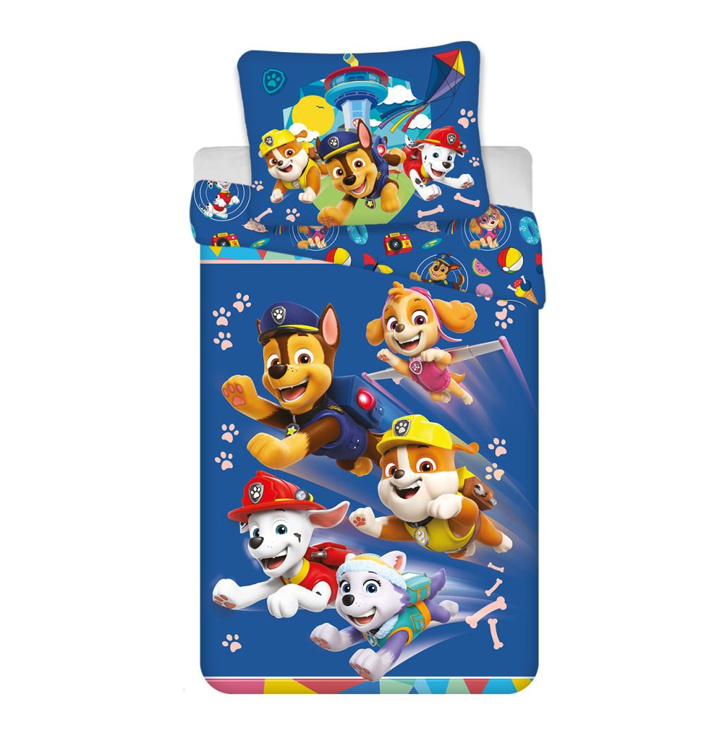 BRM022485 Σετ παιδικών κλινοσκεπασμάτων Paw Patrol Brave Pups 100-135cm, 40-60cm - Image 1