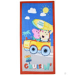 Πετσέτα μπάνιου Peppa Pig Catch a Wave, πετσέτα θαλάσσης 70x140εκ.
