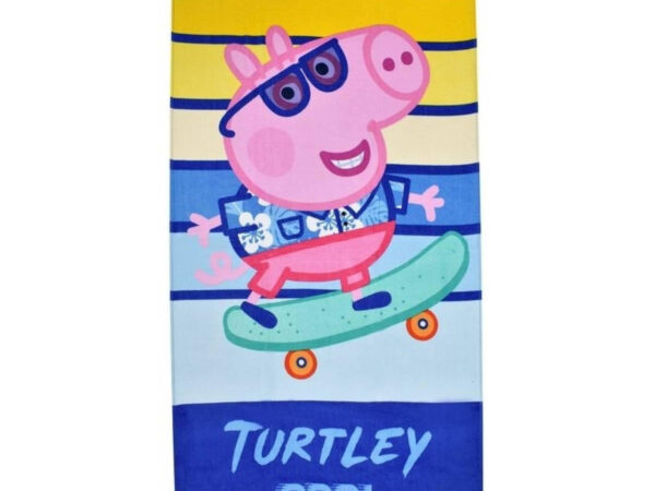 Πετσέτα μπάνιου Peppa Pig Catch a Wave, πετσέτα θαλάσσης 70x140εκ.