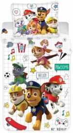 Σετ παιδικών λευκών ειδών Paw Patrol Grid 100-140cm, 40-45cm