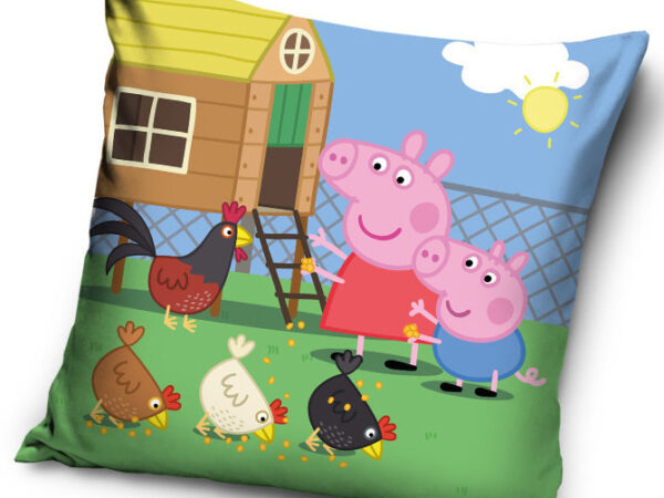 Κάλυμμα μαξιλαριού Peppa Pig Feed από βελούδο 40x40 εκ.